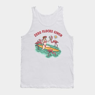 zero flocks given funny bikini babe flamingos Tank Top